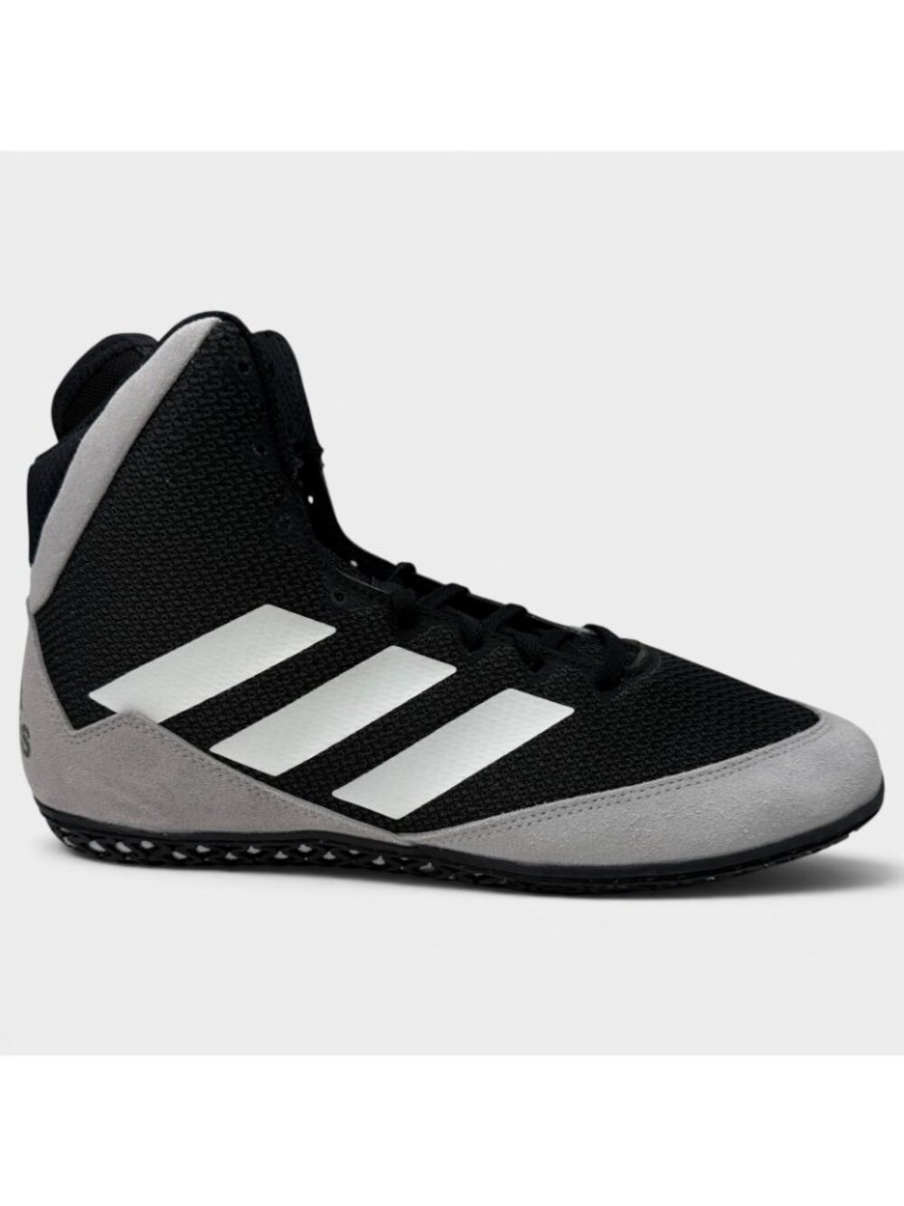 Adidas FZ5381 Mat Wizard 5 Gray White Black Lace-Up Wrestling Shoes Men's US 9.5 - Picture 2 of 13